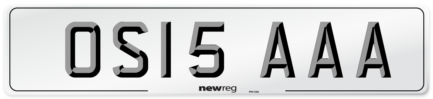 OS15 AAA Number Plate from New Reg